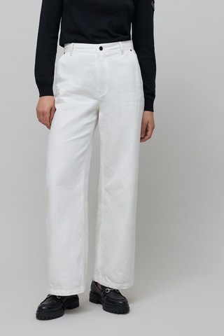 Calças de ganga wide legs - Branco - IKKS