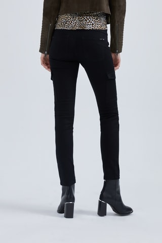 Calças de ganga cargo - Preto