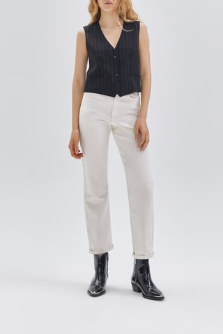 Calças de ganga slouchy 7/8 - Bege - IKKS