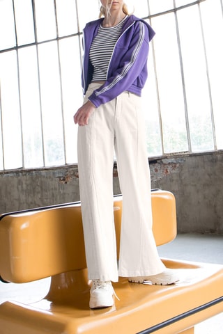 Calças de ganga mom - Cru