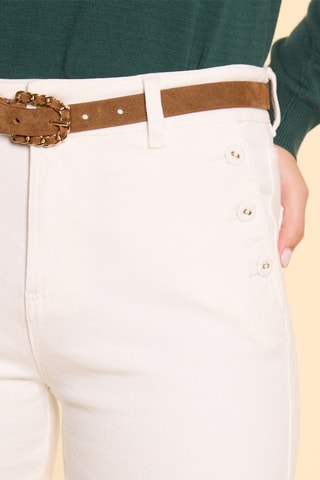 Calças de ganga flare - Cru