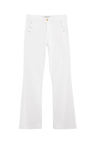 Calças de ganga flare - Cru