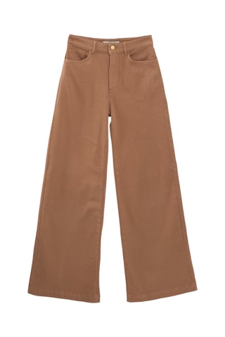 Calças de ganga flare - Camel