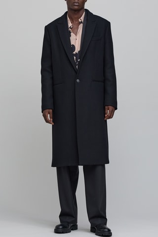 Sobretudo de lã - Preto