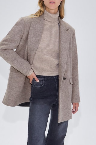 Sobretudo de lã - Bege - IKKS