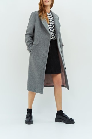 Sobretudo de lã - Cinzento - One Step