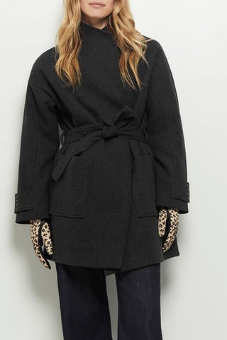 Sobretudo em lã - Cinzento