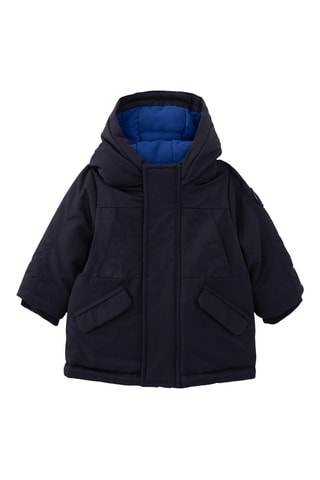 Parca com capuz - Azul-marinho