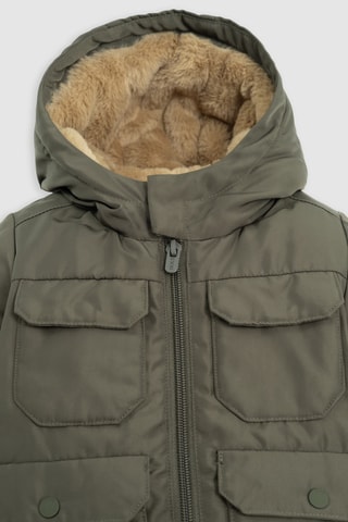 Parca com capuz - Caqui