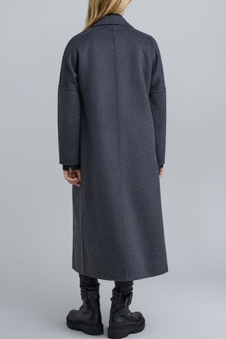 Sobretudo de lã - Cinzento-escuro