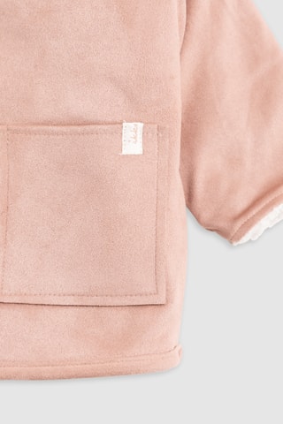 Sobretudo com capuz - Rosa-maquilhagem