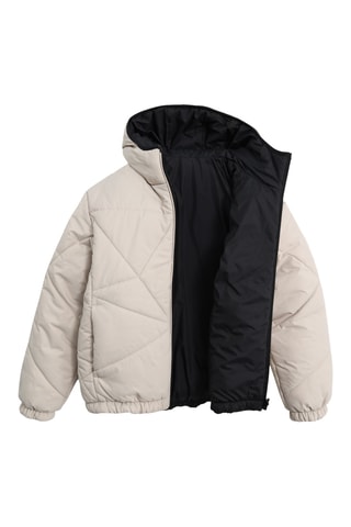 Parca com capuz reversível - Bege