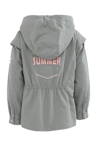 Parca com capuz - Caqui-claro