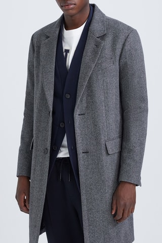 Sobretudo em lã - Cinzento