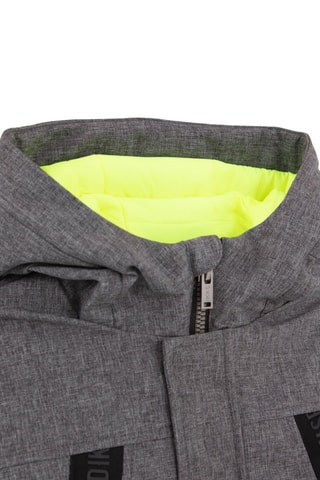 Parca com capuz - Cinzento mesclado