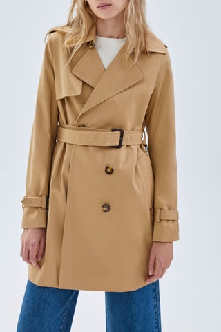 Trench em lã - Bege