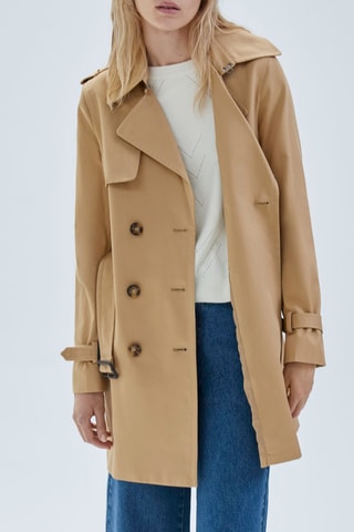 Trench em lã - Bege