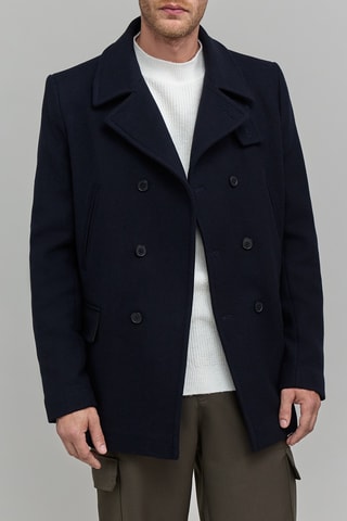 Casaco de marinheiro em lã - Azul-marinho - IKKS