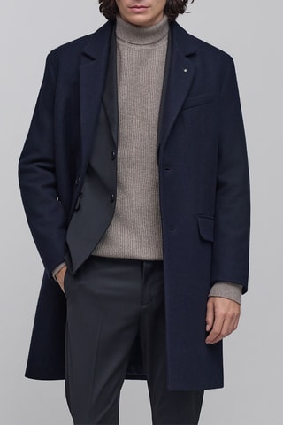 Sobretudo de lã - Azul-marinho - IKKS