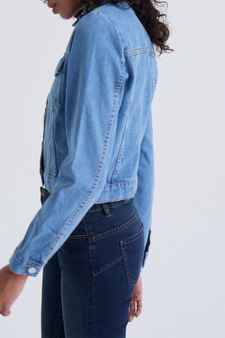 Casaco de ganga - Azul-celeste