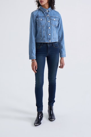 Casaco de ganga - Azul-celeste