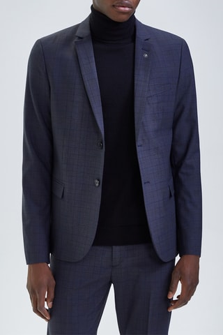 Casaco de fato em lã - Azul-marinho - IKKS