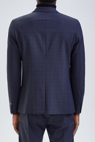 Casaco de fato em lã - Azul-marinho - IKKS