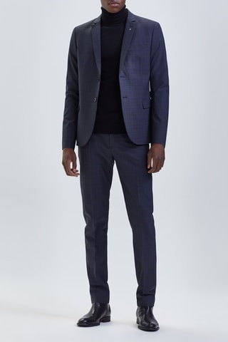 Casaco de fato em lã - Azul-marinho - IKKS