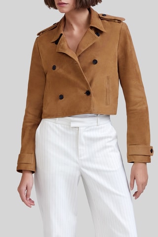 Casaco em couro - Camel - IKKS