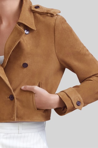 Casaco em couro - Camel - IKKS