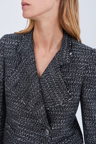 Casaco em tweed - Preto