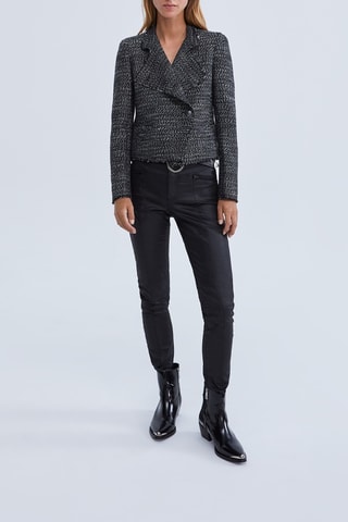 Casaco em tweed - Preto