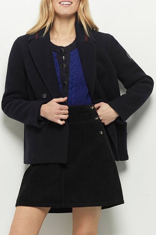 Casaco cabã de lã - Azul-marinho - One Step