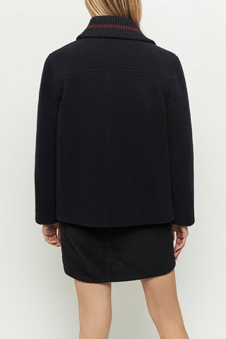 Casaco cabã de lã - Azul-marinho - One Step