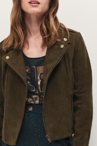 Casaco em nobuck - Castanho-escuro