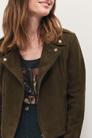 Casaco em nobuck - Castanho-escuro