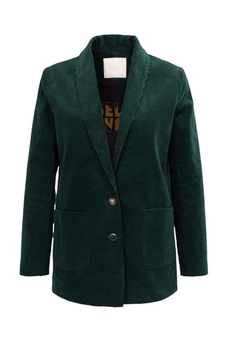 Casaco em veludo - Verde-escuro