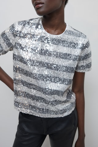 Top - Preto e bege - IKKS