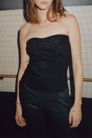 Top-caicai de ganga - Preto - IKKS