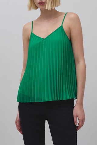 Top plissado - Verde - IKKS