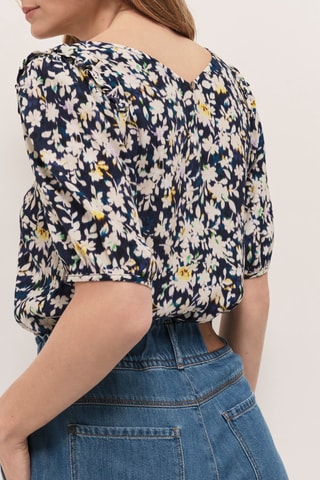 Top - Azul-marinho - One Step