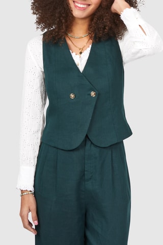 Colete em linho - Verde - I.Code