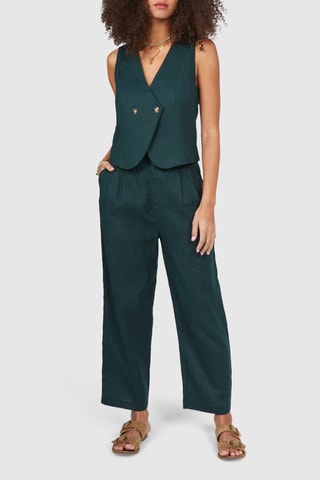 Colete em linho - Verde - I.Code