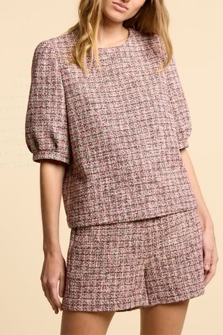 Top de tweed - Vermelho