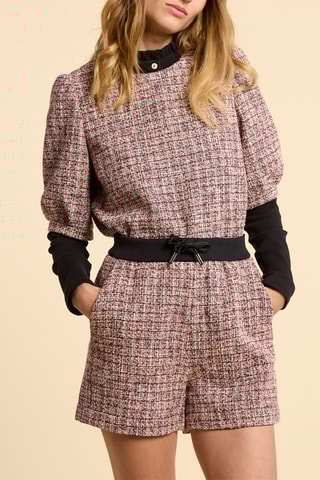 Top de tweed - Vermelho