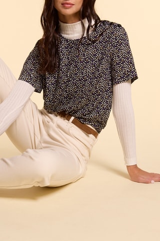 Top - Violeta e preto