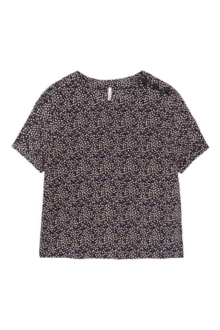 Top - Violeta e preto