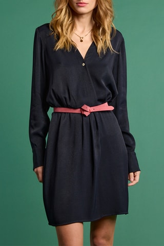 Vestido direito - Azul-marinho