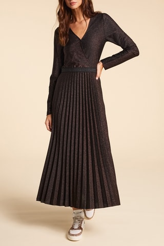 Vestido plissado - Antracite