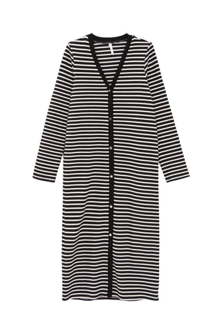 Vestido-camisola - Preto e branco